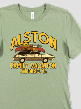 Retro Family Vacation : Premium Ladies T-Shirts