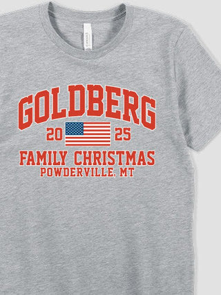 American Christmas Varsity : Premium Printed T-Shirts