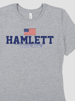 American Flag : Premium Ladies T-Shirts