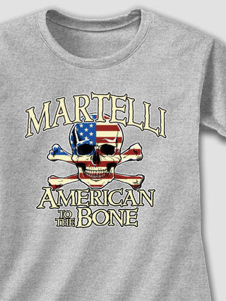 American to the Bone : Adult Ladies Fitted T-Shirt