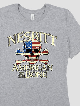 American to the Bone : Premium Ladies T-Shirts
