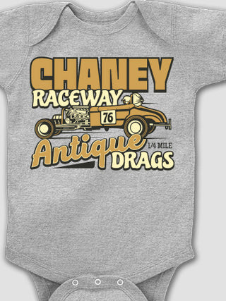 Antique Drag Race : Printed Baby Bodysuits