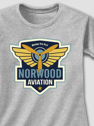 Aviation Patch : Adult Ladies Fitted T-Shirt