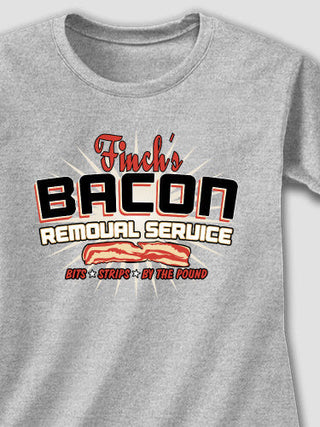 Bacon Removal Service : Adult Ladies Fitted T-Shirt
