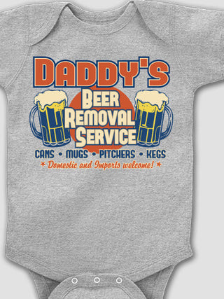 Beer Removal : Printed Baby Bodysuits