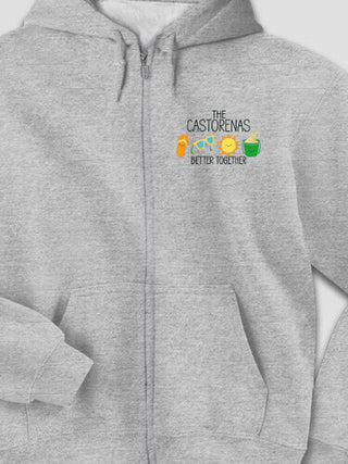 Better Together Vacation : Embroidered Zip Hoodies