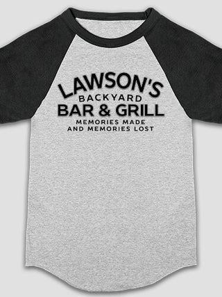 Backyard Bar and Grill : Printed Kids Raglan Shirts