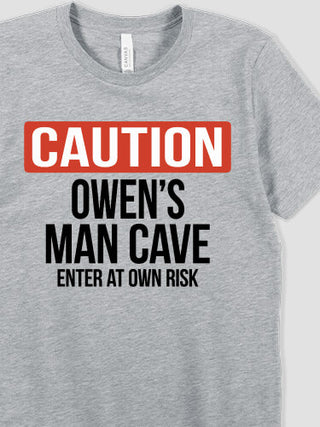 Caution Man Cave : Printed T-Shirts