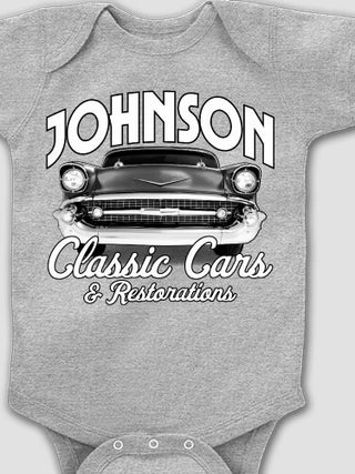 Classic Cars II : Printed Baby Bodysuits