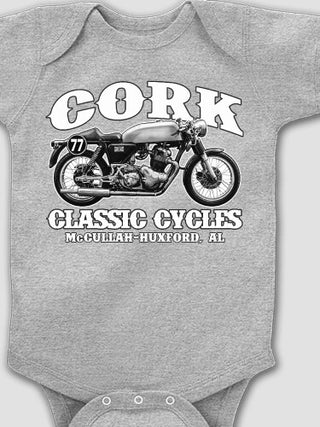 Classic Cycles : Printed Baby Bodysuits