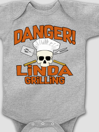 Danger Grilling : Printed Baby Bodysuits