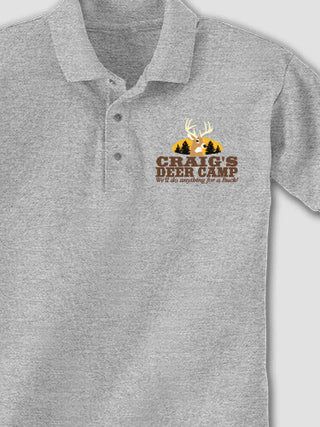 Deer Camp : Embroidered Polo Shirts