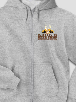 Deer Camp : Embroidered Zip Hoodies