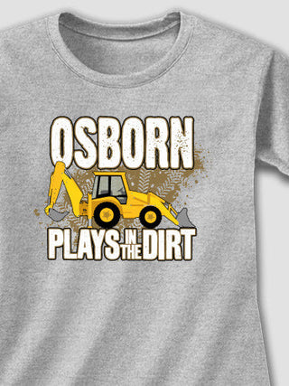 Dirt Shirt - Backhoe : Adult Ladies Fitted T-Shirt
