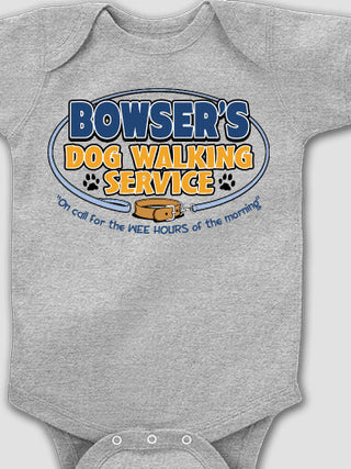 Dog Walking Service : Printed Baby Bodysuits