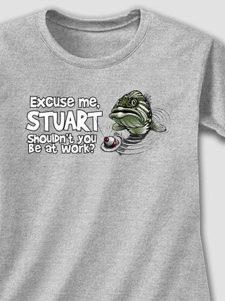 Excuse Me Fish : Adult Ladies Fitted T-Shirt