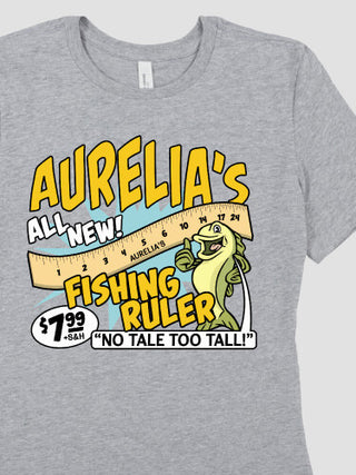 Fishing Ruler : Premium Ladies T-Shirts
