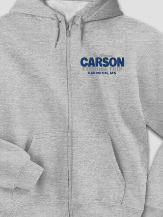 Fishing Trip : Embroidered Zip Hoodies