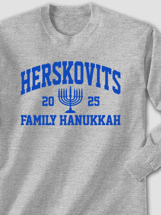 Hanukkah Varsity : Printed Long Sleeves
