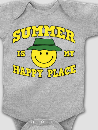 Happy Place : Printed Baby Bodysuits