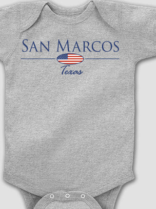 Hometown Flag : Printed Baby Bodysuits