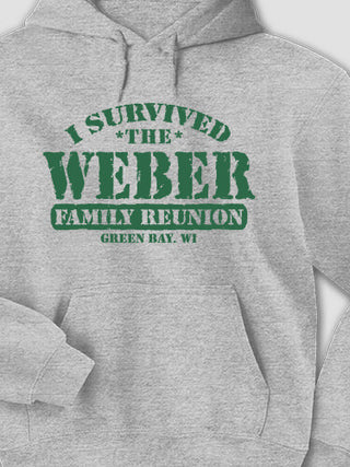 I Survived Reunion : Printed Hoodies