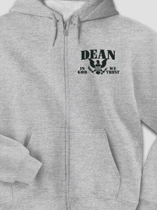 In God We Trust : Embroidered Zip Hoodies