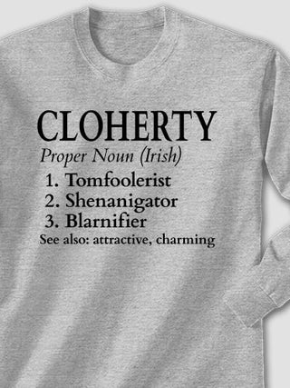 Irish Definition : Printed Long Sleeves