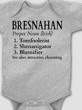 Irish Definition : Printed Baby Bodysuits