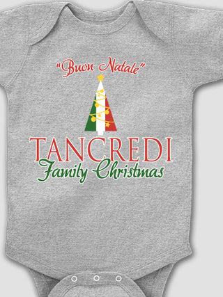 Italian Family Christmas : Printed Baby Bodysuits