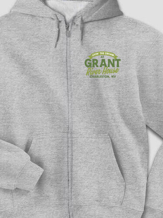 Livin' The Dream River House : Embroidered Zip Hoodies