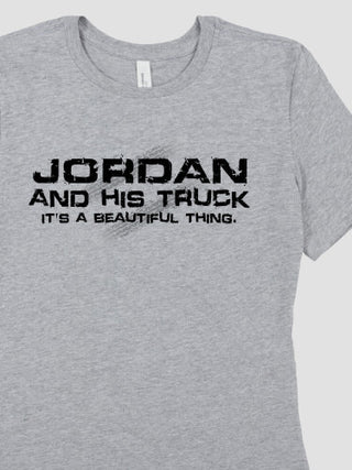 Man and His Truck : Premium Ladies T-Shirts