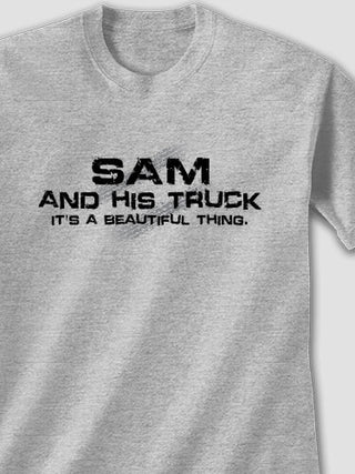 Man and His Truck : Printed T-Shirts