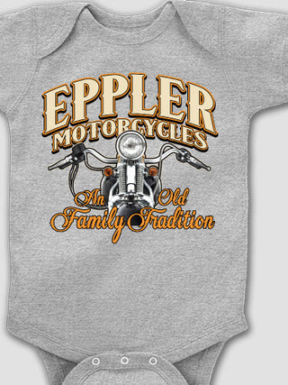 Motorcycle Family Tradition : Printed Baby Bodysuits