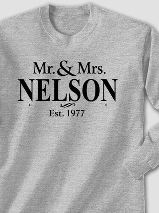 Mr and Mrs : Printed Long Sleeves