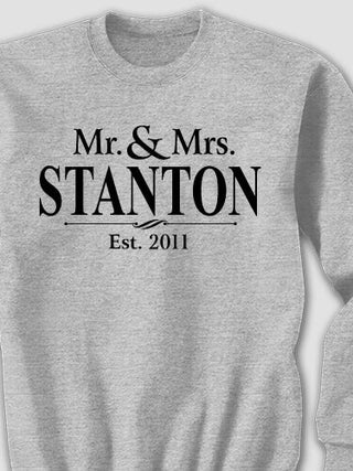 Mr and Mrs : Printed Sweatshirts