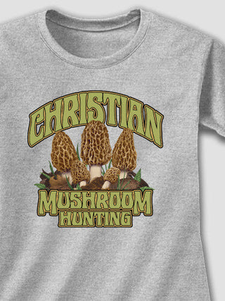 Mushroom Hunting : Adult Ladies Fitted T-Shirt