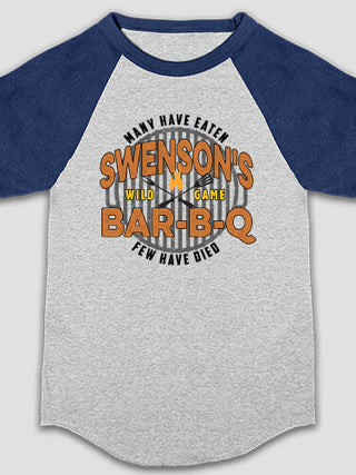 Wild Game Few Have Died BBQ : Printed Raglan Shirts