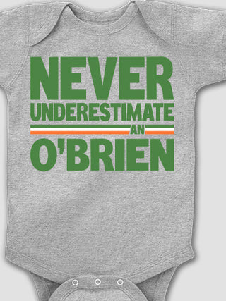 Never Underestimate Irish : Printed Baby Bodysuits