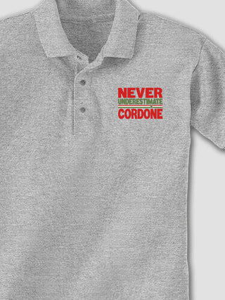 Never Underestimate Italian : Embroidered Polo Shirts