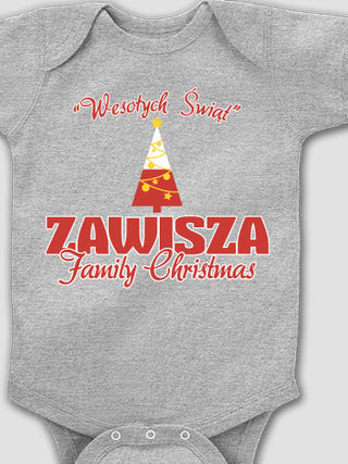 Polish Family Christmas : Printed Baby Bodysuits