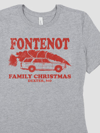 Retro Family Christmas : Premium Ladies T-Shirts