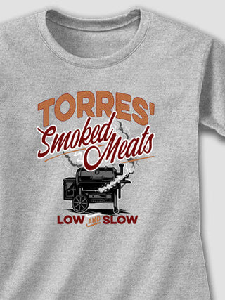 Smoked Meats : Adult Ladies Fitted T-Shirt