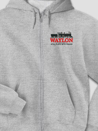 Still Plays With Trains : Embroidered Zip Hoodies