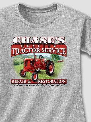 Tractor Service : Adult Ladies Fitted T-Shirt
