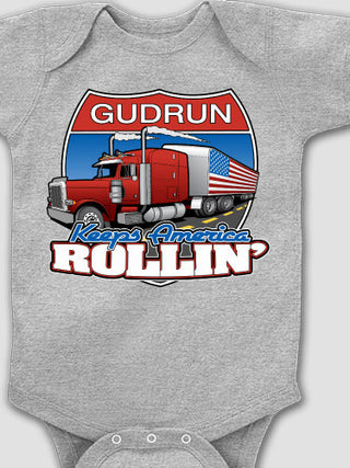 Trucking : Printed Baby Bodysuits