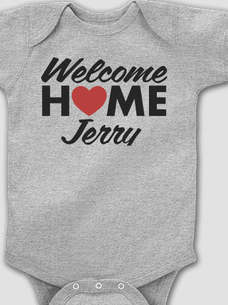 Welcome Home Heart : Printed Baby Bodysuits