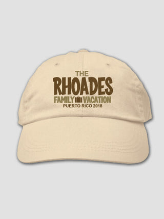 Family Vacation : Embroidered Baseball Hats
