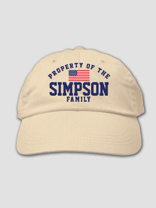 Property of Flag : Embroidered Baseball Hats