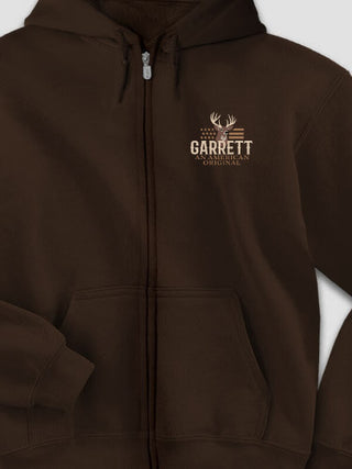 Hunting American Original : Embroidered Zip Hoodies